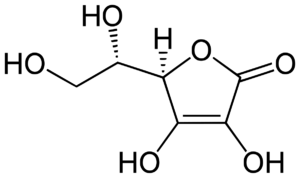 Ascorbic acid molecular structure